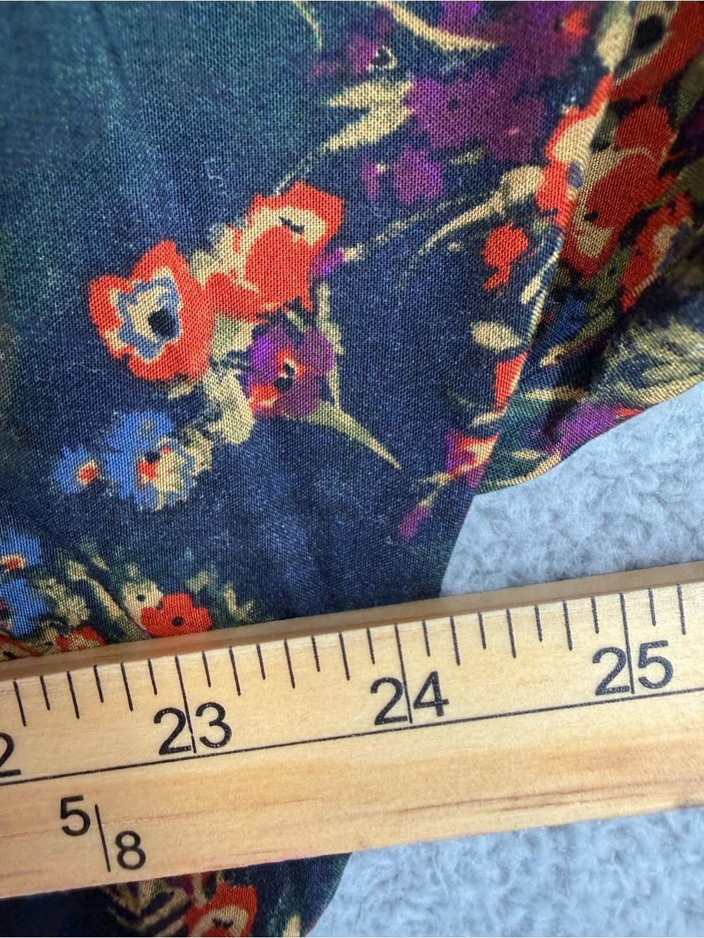 Natural life Boho Floral Patchwork V-Neck Tunic Top/mini dress - Teal Multi larg - Picture 4 of 6